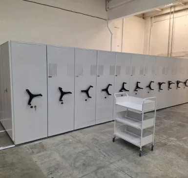 Выдвижные шкафы, ограничивающие доступ к хранимому